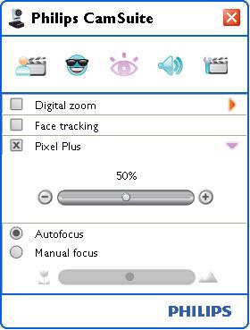 6.3.3 Pixel Plus Ta opcja włącza opatentowaną przez firmę Philips technologię Pixel Plus i pozwala polepszyć jakość obrazu i dźwięku kamery internetowej, zapewniając niezwykle naturalne i ostre