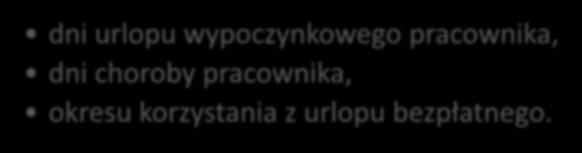 Do dni pobytu zalicza się: dni pracy, dni rozkładowo wolne od pracy w okresie oddelegowania do pracy za granicą (np. sobota, niedziela).