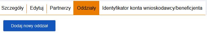 Zasada dodawania partnerów oraz oddziałów jest taka sama jak w przypadku wnioskodawcy/ beneficjenta - po