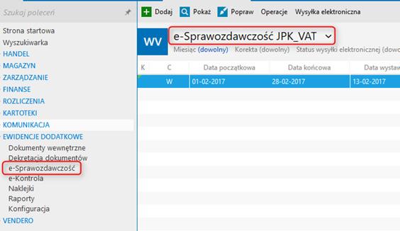 10 E-SPRAWOZDAWCZOŚĆ JPK_VAT W PROGRAMIE SUBIEKT NEXO W Subiekcie nexo, który pracuje bez zainstalowanego systemu księgowego, e-sprawozdawczość jest modułem wchodzącym w skład Ewidencji dodatkowych.