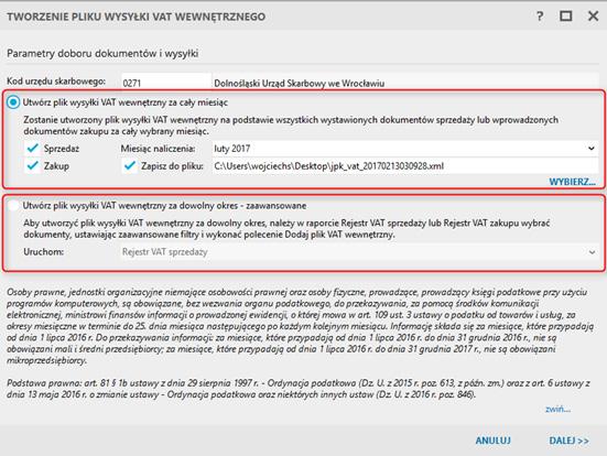 11 W kreatorze dostępne są następujące opcje: Kod urzędu skarbowego jeśli to pole jest puste, to znaczy, że nie wypełniono pola urzędu w danych wspólnika (jeśli forma prawna wymaga wskazania danych