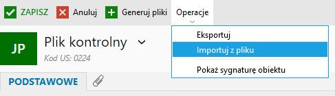 osobny plik XML z fakturami. Operacje wykonywane na paczkach plików do e-kontroli Do utworzonej paczki można dodawać kolejne pliki XML.