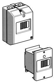 Symbole katalogowe Obudowy dla wy àczników magneto-termicznych GZ1-M GV2-MC Zastosowanie Typ Stopieƒ ochrony Symbol Masa obudowy katalogowy kg Dla wy àczników silnikowych Wystajàca, IP 41 GV2-MC01