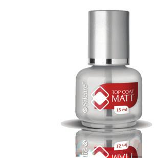 clear top coat which neutralizes nail polish shine due to the matting micro-particles.