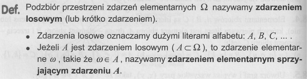 liczbę, która przy dzieleniu przez 3 daje resztę 1. b) Określ, które pary zdarzeń spośród A, B, C, D są zdarzeniami wykluczającymi się, czyli zdarzeniami, których część wspólna jest zbiorem pustym.