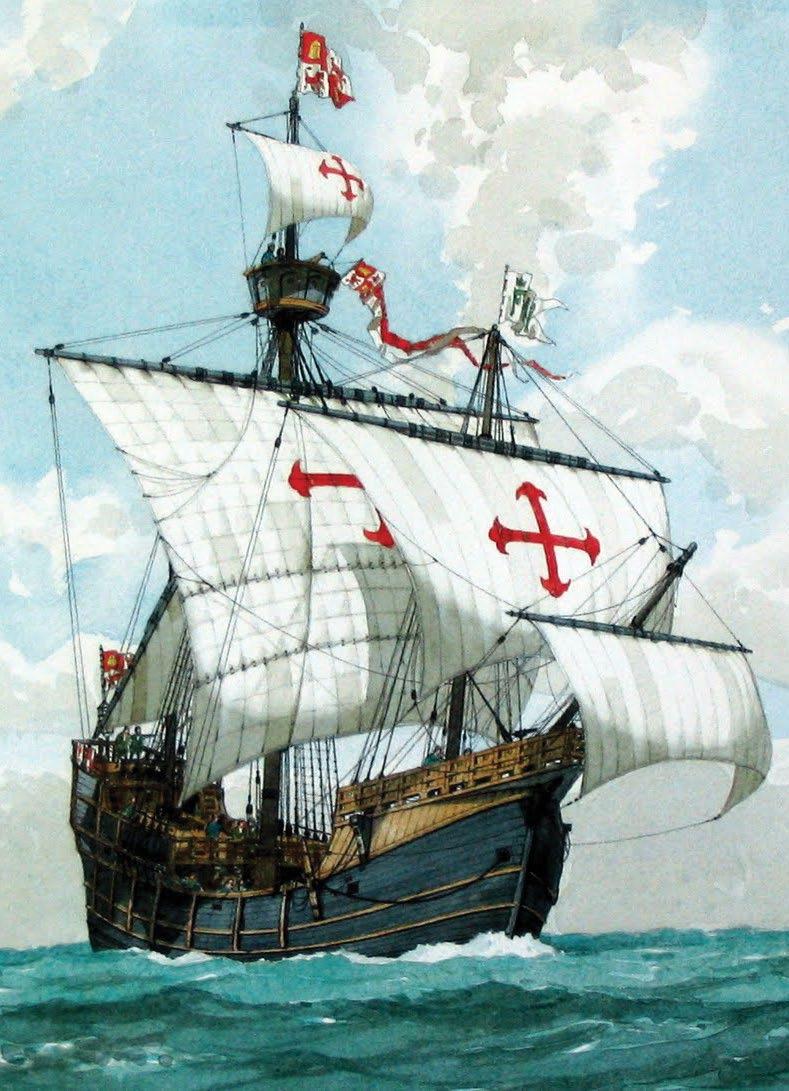 Historia marki: Nasze logo inspirowane jest flagowym okrętem Krzysztofa Kolumba Santa Marią.