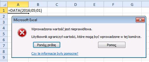 : dni tygodnia, miesiące), można zastosować sprawdzanie poprawności przy pomocy opcji Lista. Najpierw należy przygotować na boku arkusza listę wszystkich możliwych opcji.