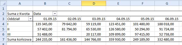 1.2. DANE ODPOWIEDNIE DLA TABELI PRZESTAWNEJ Pola tabeli bazy danych mogą należeć do jednego z dwóch typów: dane pole zawiera wartości lub dane, które będą później zestawiane.