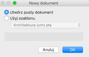 Środowisko robocze Krajobraz 1. Otwieramy program i tworzymy nowy plik. Z głównego menu wybieramy: Plik > Nowy.