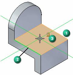 Lekcja 4 Blokowanie płaszczyzny szkicu Blokowanie płaszczyzny szkicu Wiele poleceń Solid Edge korzysta z płaszczyzny 2D podczas umieszczania geometrii w przestrzeni modelu 3D.