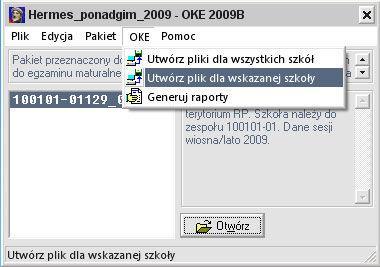 Po podświetleniu pliku w menu będą dostępne nowe opcje. (Rys.11). Rys.11 Plik > Drukuj dane uczniów daje możliwość wydruku i weryfikacji wpisanych danych.