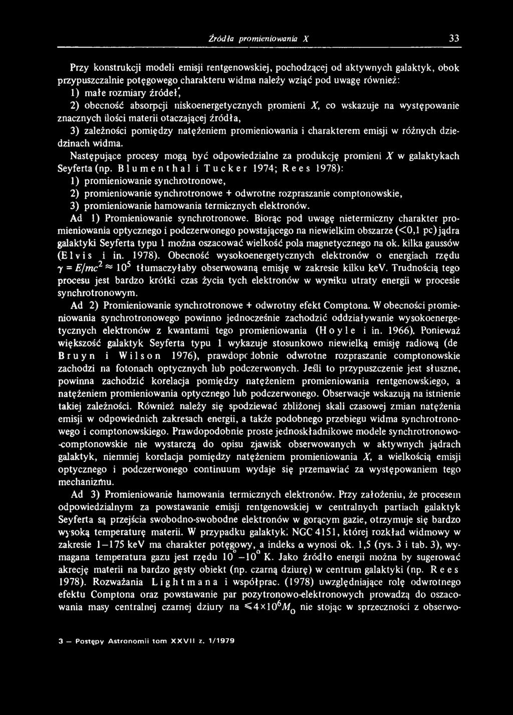 Ad 1) Promieniowanie synchrotronowe.