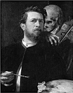A. Böcklino Autoportretas su griežiančia mirtimi (1872) 84 bei J.