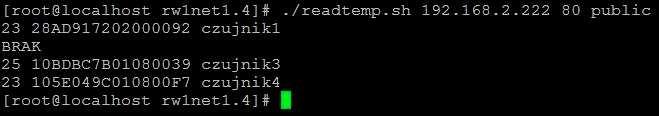 Każdy ze skryptów przyjmuje parametry - adres ip urządzenia RW1-NET - port tcp - hasło dostępu oraz dodatkowe specyficzne dla danego skryptu.