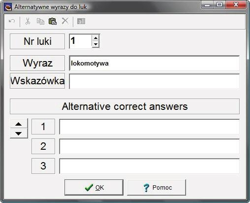 Jest możliwe bezpośrednio po wybraniu wyrazu lub po naciśnięciu klawisza Pokaż wyrazy.