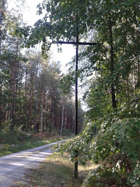 2. Jest to pierwszy przystanek postojowy. Punktem charakterystycznym na skrzyżowaniu dróg jest wysoki metalowy krzyż.