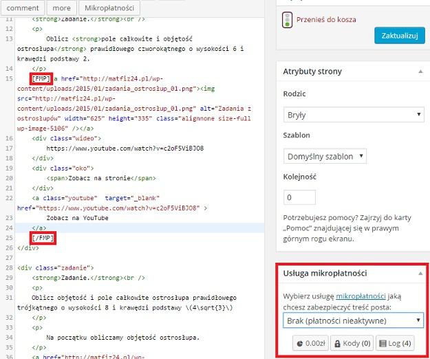 Jeżeli już pojawiły się znaczniki FMP tak jak na screenie powyżej, to po prawej stronie wpisu pod