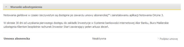 V. Obsługa notowań (krok 5) Biuro Maklerskie Alior Banku oferuje Inwestorom dostęp do profesjonalnych narzędzi do podglądu notowań w czasie rzeczywistym.