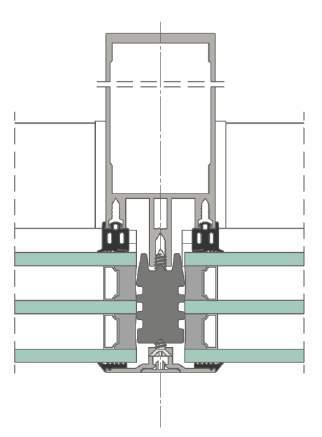 ZALETY SYSTEMU możliwość realizacji konstrukcji o dużej atrakcyjności wizualnej, wysokie parametry wodoszczelności i odporności na obciążenie wiatrem, efekt wizualny uwydatnienia podziałów poziomych