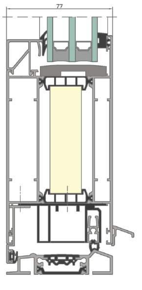ciepła na poziomie Uf=0,8-1,5 W/m K dzięki zastosowaniu w systemie unikalnych rozwiązań izolacyjności termicznej, możliwość wykonania drzwi balkonowych z niskim progiem, możliwość łączenia z innymi