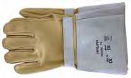 Przyjemna, lekko chropowata powierzchnia w obrębie dłoni i palców (lepsza ochrona przed ślizganiem) Zestaw rękawic ochronnych EN 60903 Zestawy bezpieczeństwa 3- i 4-częściowe w torbie do