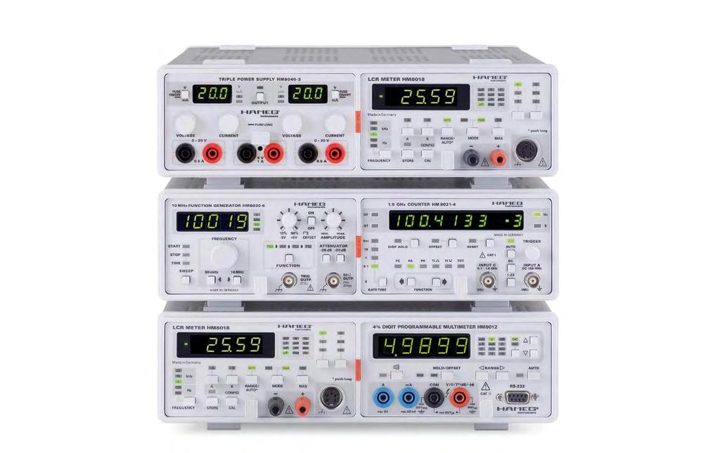 HAMEG System modułowy serii 8000 Modułowy system serii 8000 firmy HAMEG od lat sprawdza się doskonale w różnorodnych zastosowaniach.