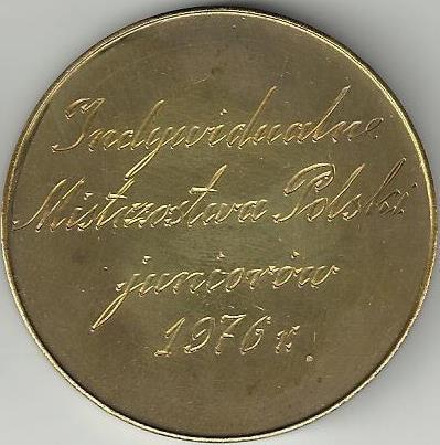 latach 1975-1976 1 miejsce Górskie Mistrzostwa Polski juniorów