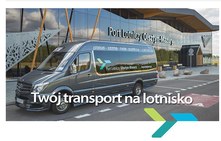 Fot. Lotnisko Olsztyn http://mazuryairport.pl/autobus_21.html Przewoźnik MARKUS TRAVEL REZERWACJE Mazury tel. 507 077 250 tel.