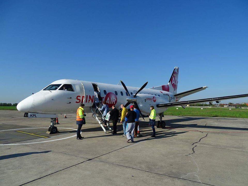 Samolotem, którym mamy lecieć jest Saab 340