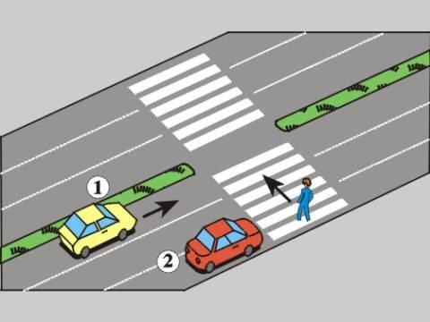 przez przejście dla pieszych z zachowaniem szczególnej ostrożności, c) może przejechać przez przejście dla