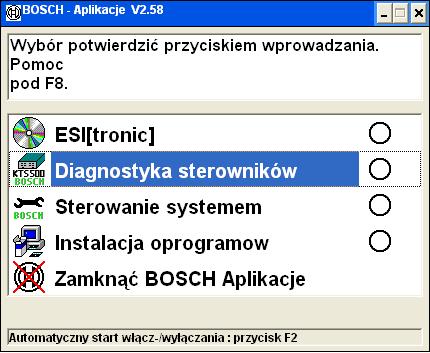 58, wybrać (klikając dwukrotnie): Diagnostyka sterowników (Rys.