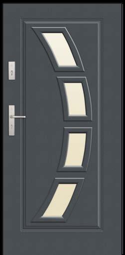 24 Drzwi stalowe 55 głębokotłoczone Tłoczenie T21 Przeszklenia S11 ramka w okleinie drewnopodobnej mleczna reflex aplikacja