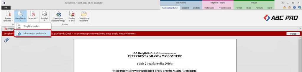 Po złożeniu elektronicznej parafki, dokument, analogicznie jak po złożeniu każdego innego rodzaju podpisu elektronicznego, zostanie