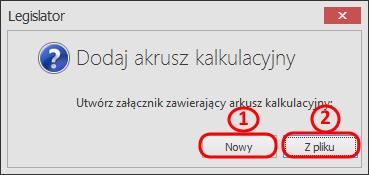 W celu dodania załącznika do aktu, przechodzimy do zakładki Wstawianie i wybieramy Załącznik wyspa