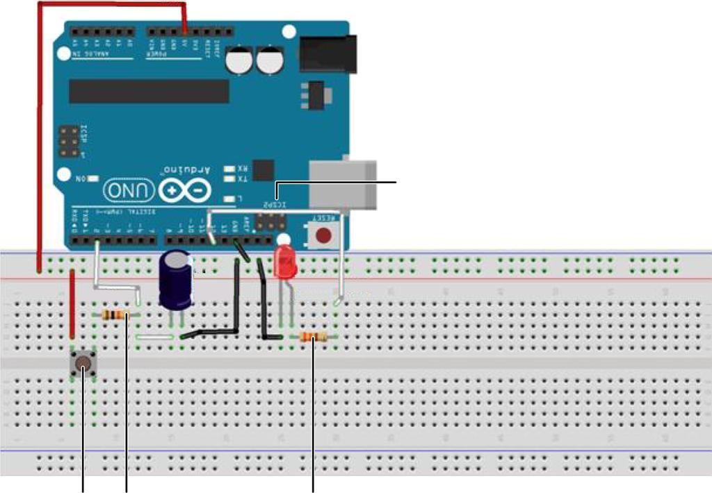Arduino jako wyłącznik z opóźnieniem z obwodu zasilania + 5VDC Arduino.