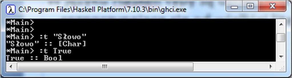 Typy w Haskell W języku Haskelltypy są oznaczane przez nazwy rozpoczynające się od wielkiej