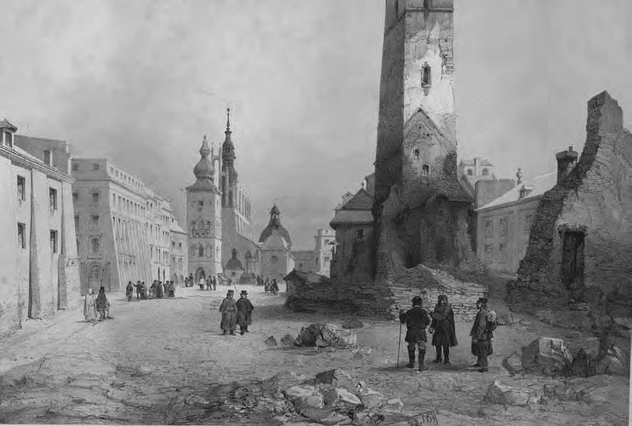 Widok na Wawel (17 marca 1840 r.) Rys.