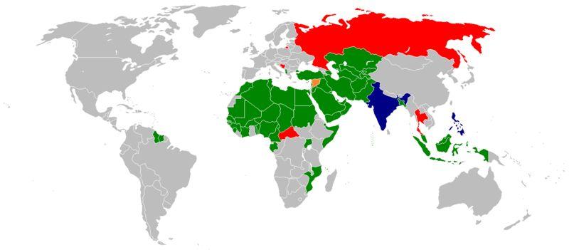 MAPY Zielony:członkowie Granatowy: