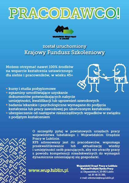 Krajowy Fundusz Szkoleniowy KFS to środki Funduszu Pracy, które przeznaczone są na finansowanie kształcenia ustawicznego pracowników i pracodawców.