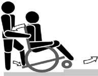 Poproś opiekuna, aby nieznacznie odchylił wózek inwalidzki do tyłu. 2. Pokonuj krawężniki, poruszając się na tylnich kołach. 3. Ponownie oprzyj wózek na wszystkich czterech kołach.