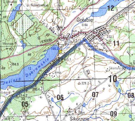 Mapa 1 Lokalizacja Pomnika upamiętniającego bohaterską śmierć dowódcy Gryfa Pomorskiego