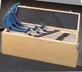 stainless steel measuring tools, packed in wooden box Mikrometry kabłąkowe 6 szt.