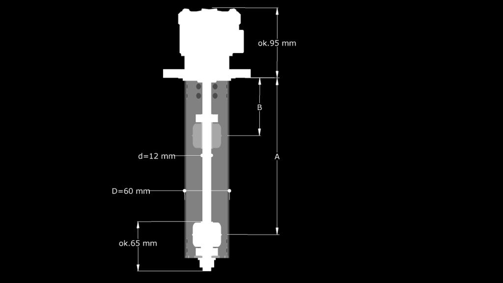 250mm, A max 1000mm; B min. 150mm, B max 900mm; C min.