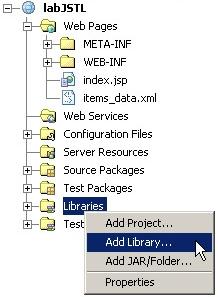 W środowisku NetBeans zostanie wyświetlona informacja o wykrytym problemie. Użyte znaczniki nie mogą zostać rozpoznane.