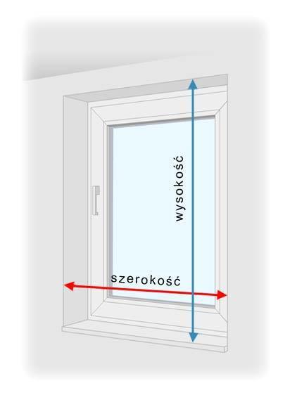 8.2 Montaż we wnęce Szerokośd rolety to szerokośd wnęki jak na rysunku -5cm, Wysokośd rolety to wysokośd wnęki jak na rysunku