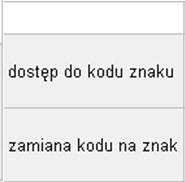 Kod znaku Przy przetwarzaniu tekstu często musimy odczytywać kody znaków zawartych w zmiennej znakowej lub zamieniać kody na odpowiadające im znaki na