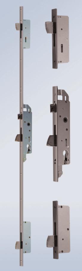 Zamki listwowe Rewersyjne do drzwi z profili aluminiowych i stalowych 294 Zamki zapadkowo-zasuwkowe CVL serii 294 wystêpuj¹ w rozmiarach B=30 i 35 mm, dostêpne listwy czo³owe 16 mm, 22 mm, 24 mm,