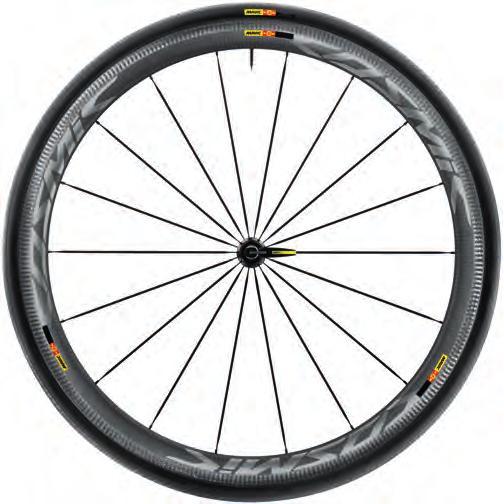 Koła szosowe Mavic Cosmic Pro Carbon SL C Masa (bez ogumienia): 1450 g; opona 700 23: 190 g Tak szybkie, że muszą też najlepiej hamować.