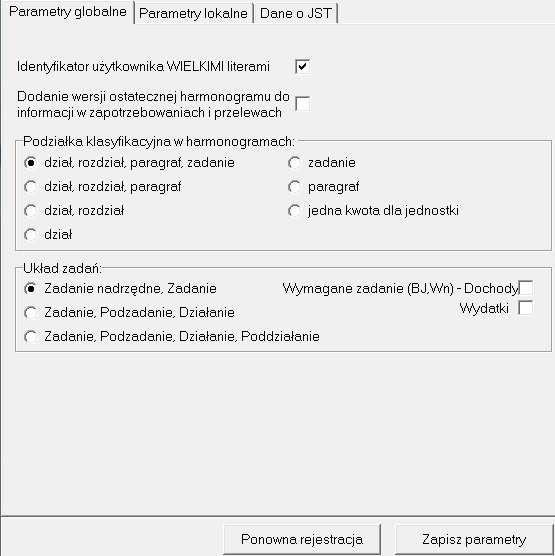 Uwaga! Zmiana szczegółowości słownika zadań (liczby poziomów) musi być uzgodniona z macierzystą jednostka samorządu terytorialnego, by zachować spójność eksportowanych oraz importowanych dokumentów.