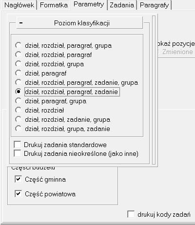 format załącznika (wydruk prezentujący tylko projektowane kwoty w roku budżetowym) w układzie dział- rozdział -paragraf- zadanie. format załącznika z planem ub.